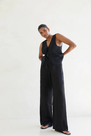 Bisk The Label Minnie Linen Pants Black