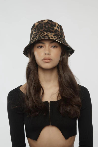 Peta + Jain Canvas Bucket Hat Leopard