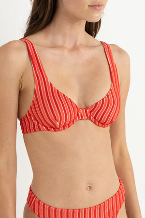 Rhythm Terry Sands Stripe Underwire Top Red