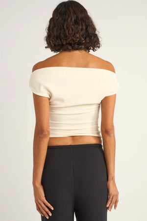 Rhythm Juno Off Shoulder Top Cream