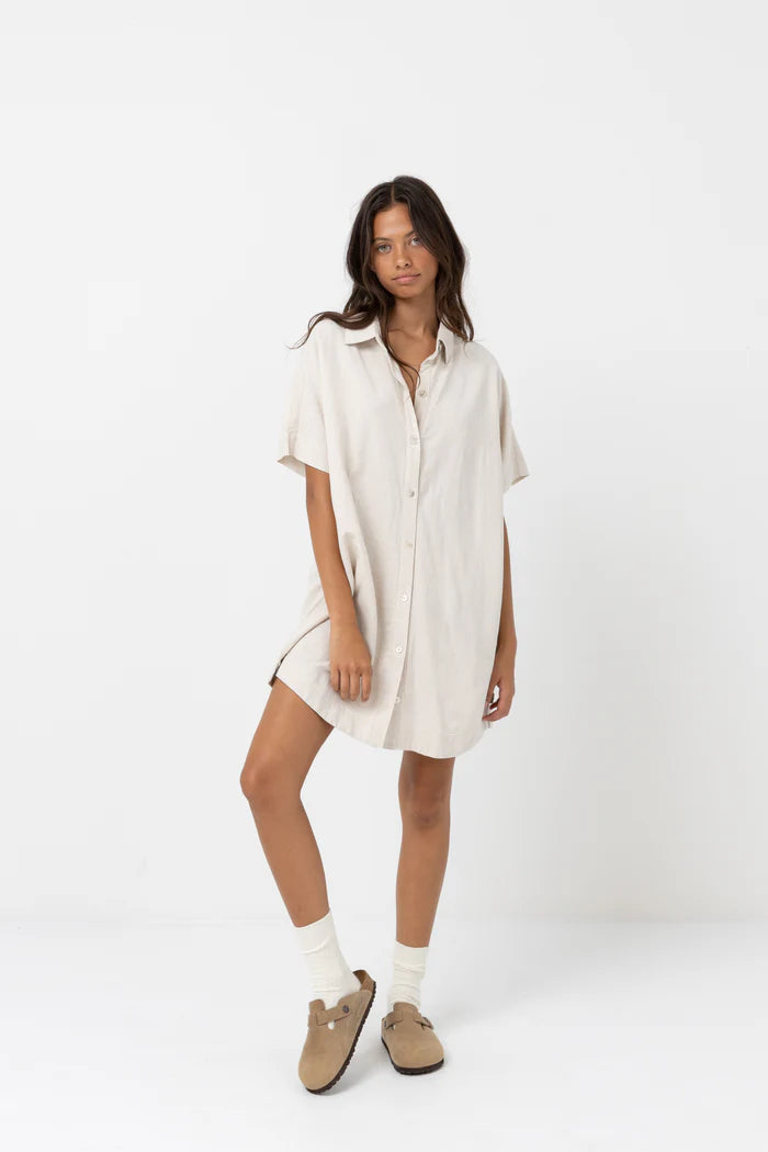 Rhythm Classic Shirt Dress Oat