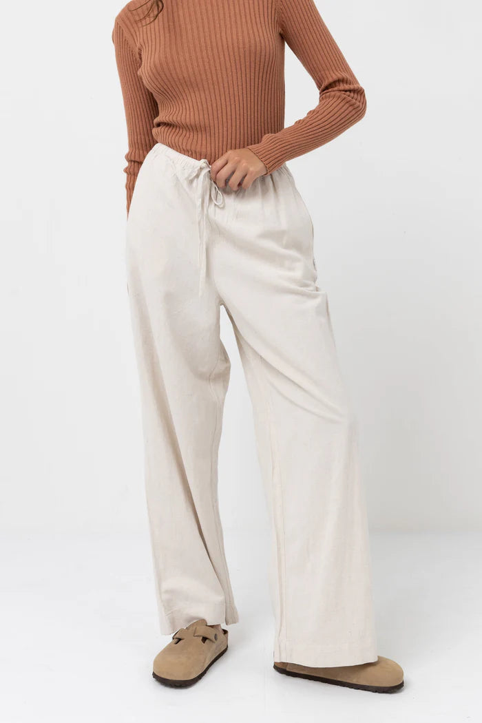 Rhythm Classic Drawstring Pant Oat