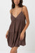 Rhythm Classic Tiered Mini Dress Chocolate