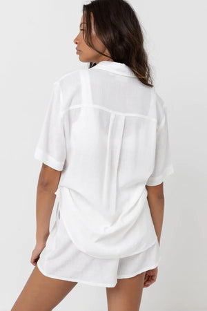 Rhythm Classic Lounge Shirt White