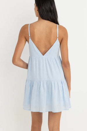 Rhythm Classic Tiered Mini Dress Blue