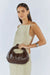 Peta + Jain Eve Woven Shoulder Bag Chocolate Weave/Silver