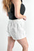 Eadie Carter Linen Shorts White/Charcoal