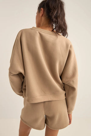 Rhythm Logo Crew Neck Fleece Taupe