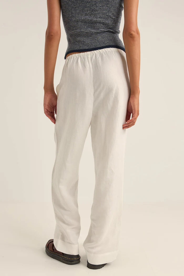 Rhythm Frankie Elastic Pant White