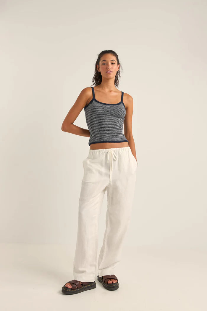 Rhythm Frankie Elastic Pant White