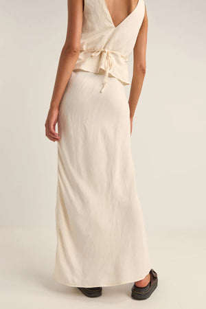 Rhythm Bias Cut Maxi Skirt Cream