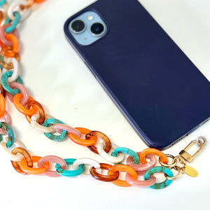 Salty Safari Cross Body Phone Chain Turquoise Mix