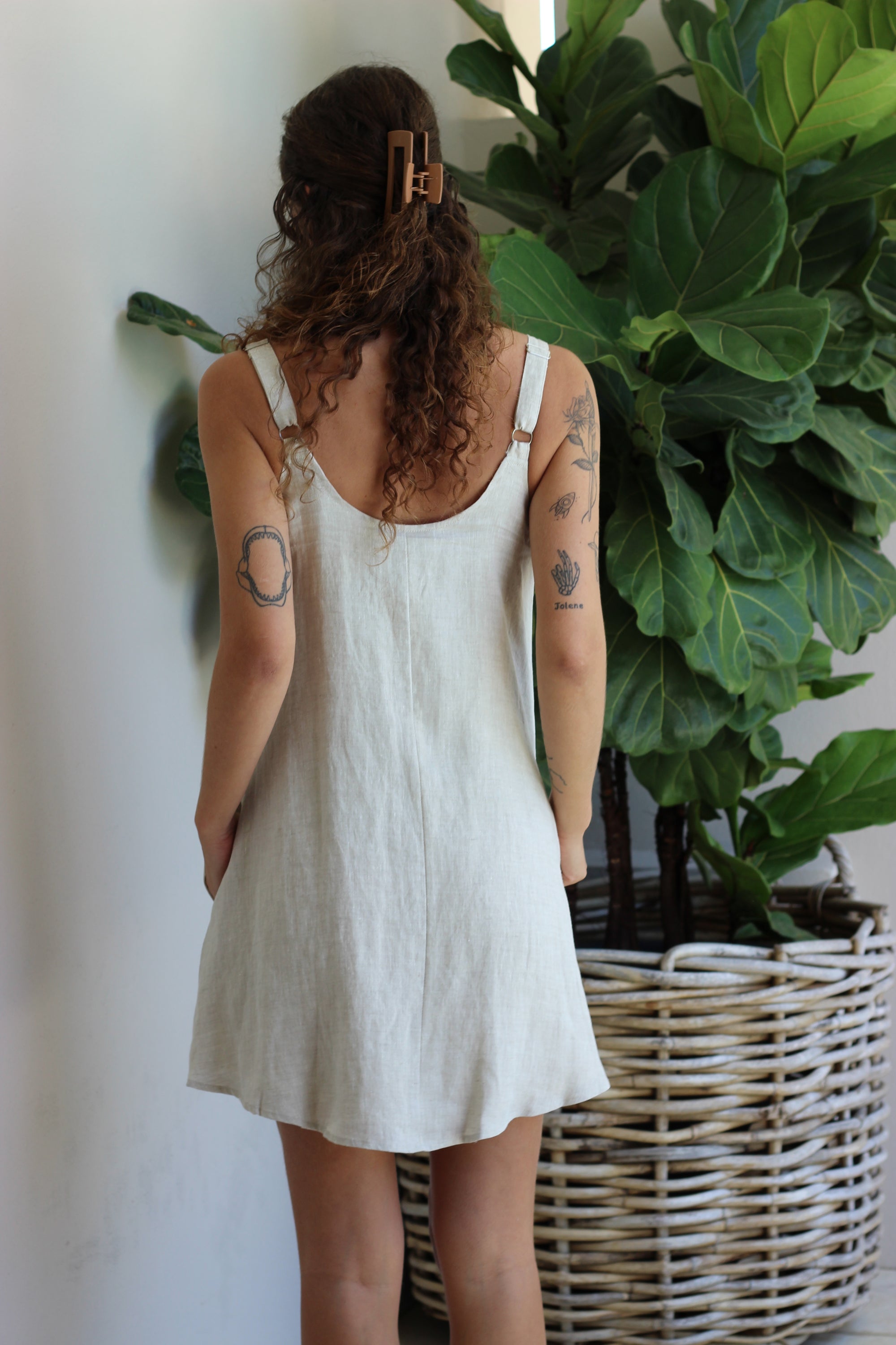 Eb & Ive Indica Tank Mini Dress Tusk