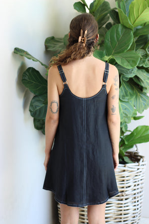 Eb & Ive Indica Tank Mini Dress Ebony/Salt