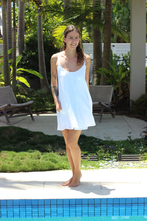 Eb & Ive Indica Tank Mini Dress Salt