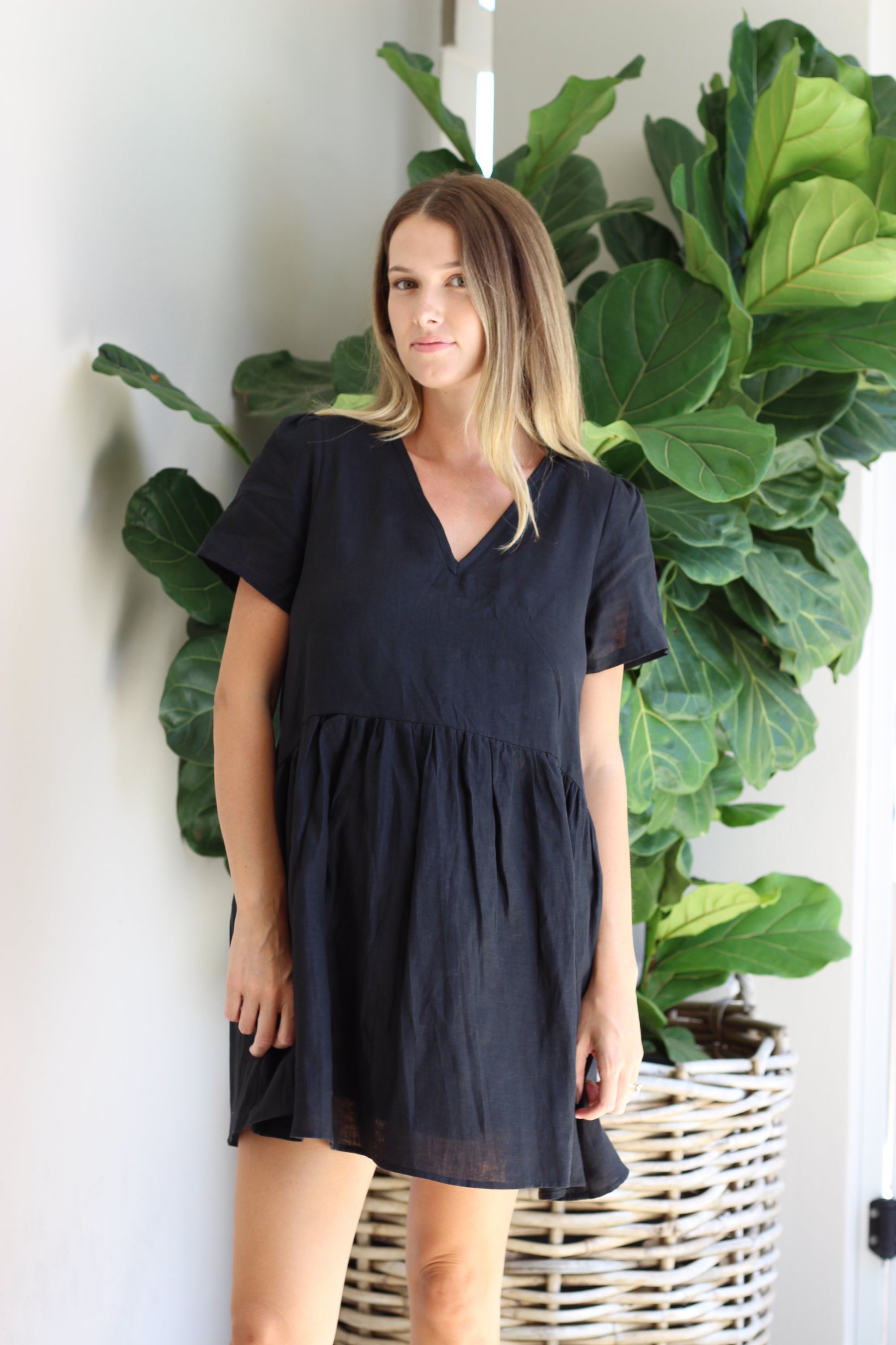 Haven Noosa Pocket Dress Ebony