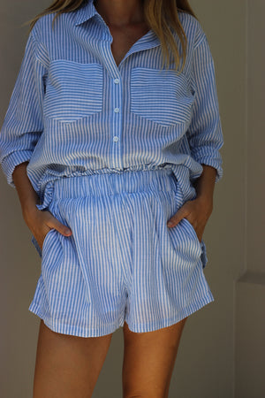 Dahlia & Sun Stripe Shirt Blue