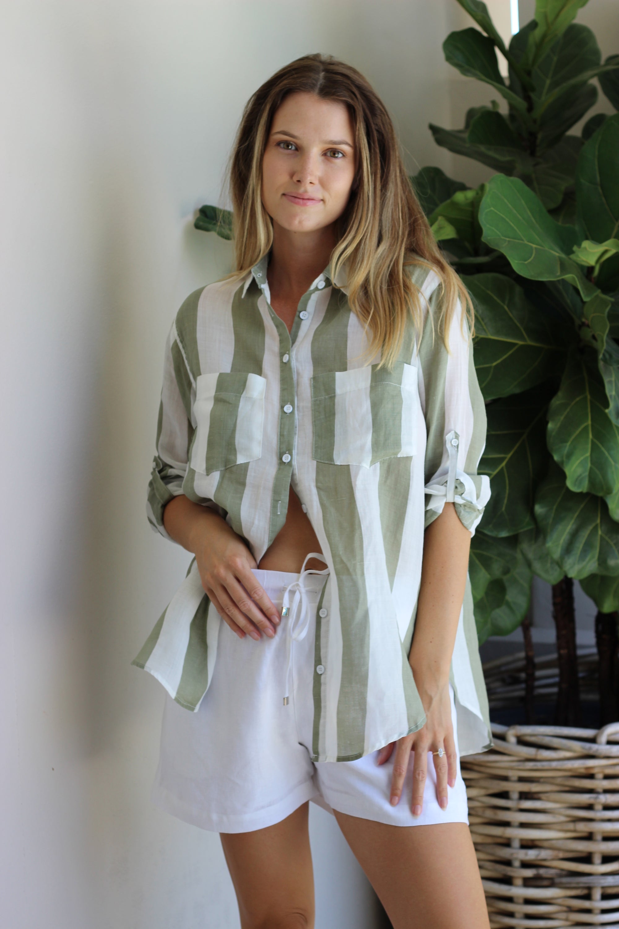 Soul Sparrow Dream Stripe Shirt Green