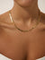 Angels Whisper Flat Mariner Chain Gold Plated Necklace