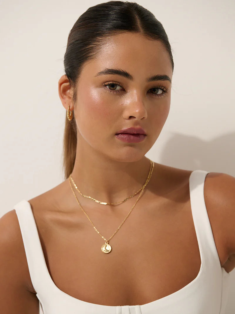 Angels Whisper Celestial Layered 18K Gold Plated Necklace