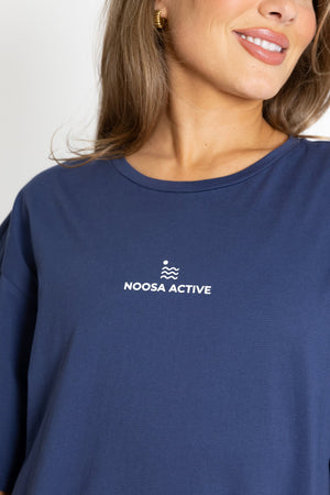 Noosa Active Oversized Tee Navy