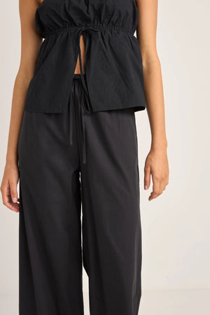 Rhythm Posie Gathered Pants Black