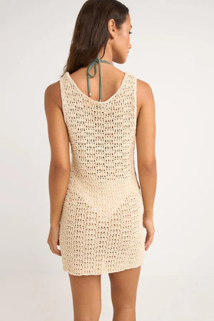 Rhythm Maddie Scoop Neck Mini Dress Crème