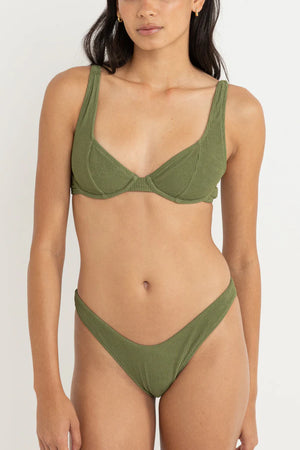 Rhythm Essential Rib Underwire Top Olive