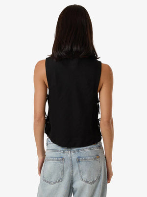 Thrills Ember Tie Top Black