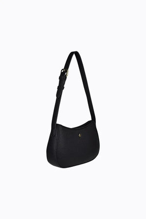 Peta + Jain Mood Shoulder Bag Black Pebble/Gold