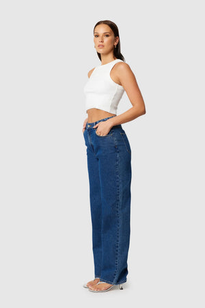 Abrand Carrie Jean Bella Mid Blue
