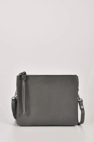 Gabee Fulton Soft Leather Crossbody Denim