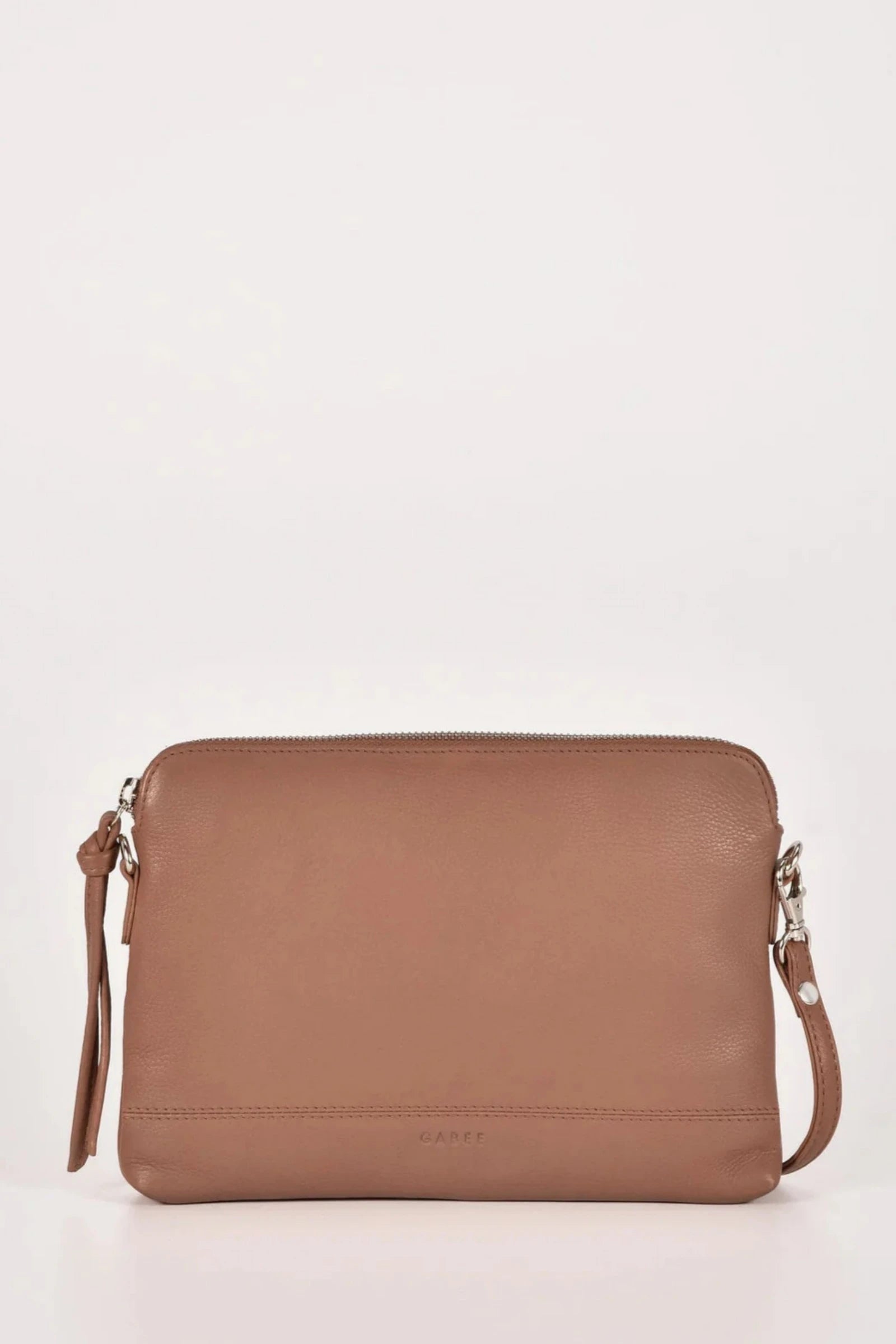 Gabee Holly Leather Crossbody Bag Taupe