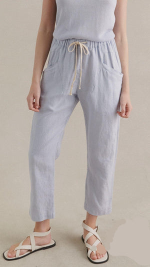 Little Lies Luxe Linen Pants Baby Blue