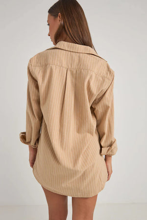 Rhythm Byron Striped Shirt Natural