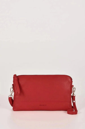 Gabee Kara Leather Bag with Strap Red