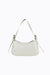 Peta + Jain Queen Buckle Shoulder Bag White Crinkle/Silver