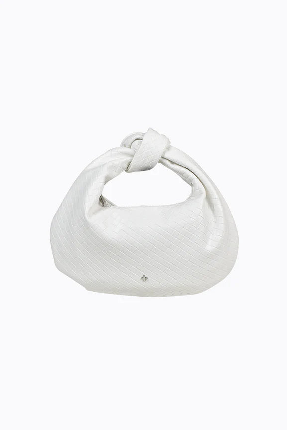 Peta + Jain Eve Woven Shoulder Bag White Weave/Silver