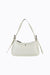 Peta + Jain Queen Buckle Shoulder Bag White Crinkle/Silver