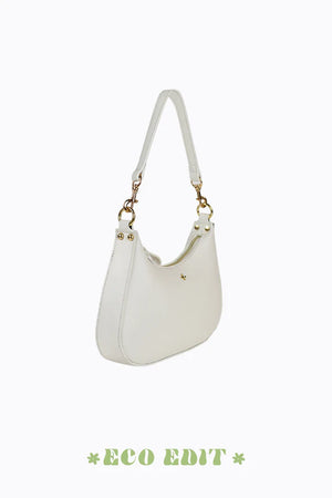 Peta + Jain Chiara Two Handle Scoop Bag White Pebble