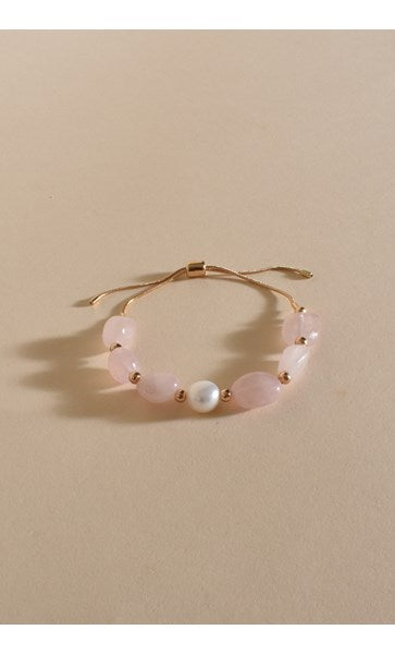 Adorne Alternate Stone and Pearl Bracelet