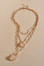 Adorne Layered Stone Chain Pendant Drop Necklace