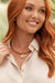 Adorne Pearl Cluster Front Chain Necklace