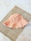 Angels Whisper Darcy Frayed Bucket Hat Peach