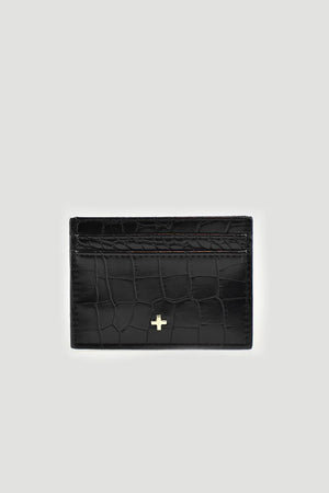 Peta + Jain Izzy Card Holder Blk Croc