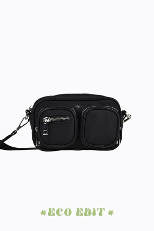 Peta + Jain Lala Mini Utility Xbody Bag Blk Nyl Silv